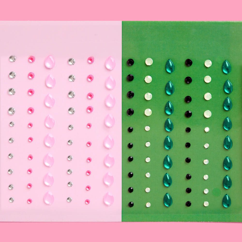 Emerald City Gem Set - 112 adhesive face gems xo, Fetti xo, Fetti Collective Emerald City Gem Set - 112 adhesive face gems Bonjour Fete - Party Supplies