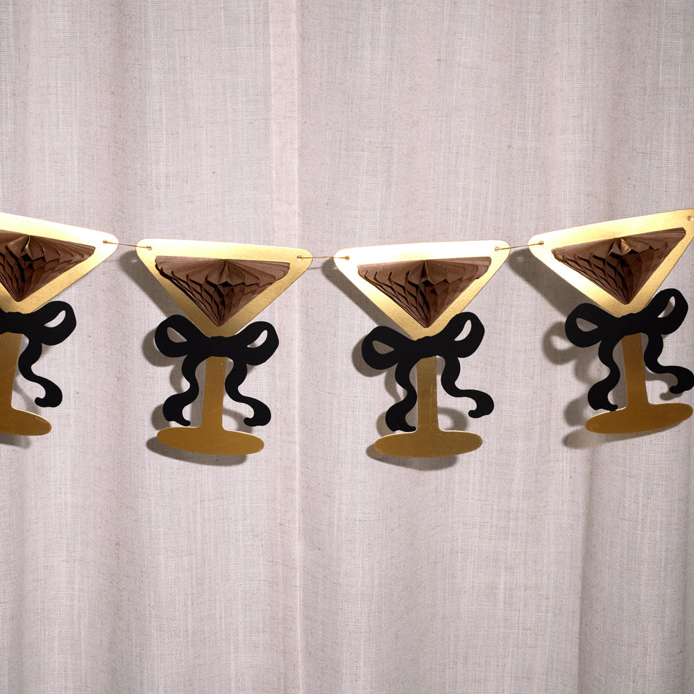 Espresso Martini Banner - 3D paper banner xo, Fetti Banners Espresso Martini Banner - 3D paper banner Bonjour Fete - Party Supplies