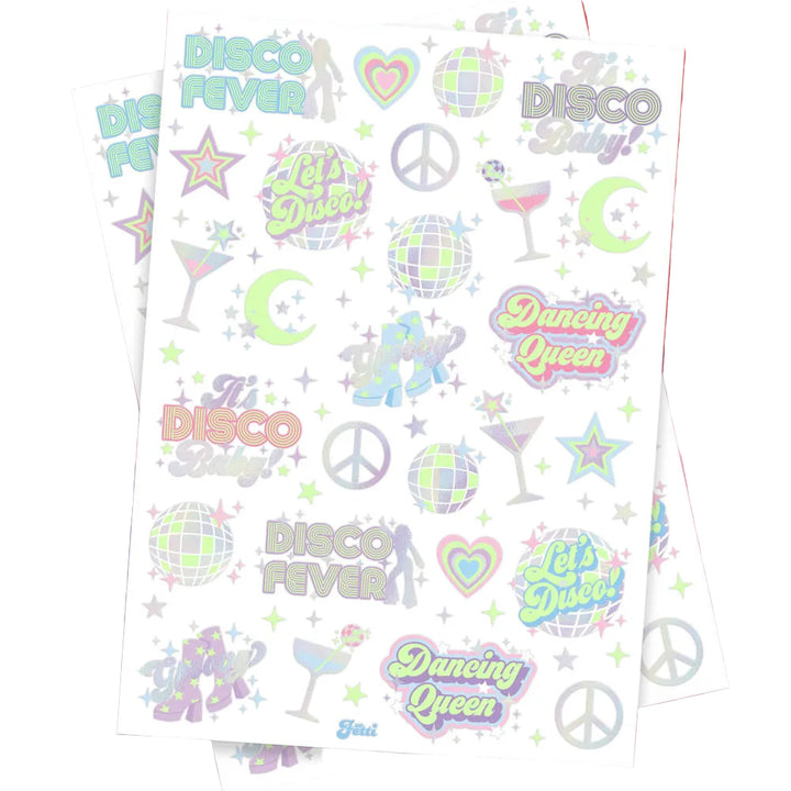 Disco Glo Tats - 48 foil temporary tattoos - Bonjour Fête 