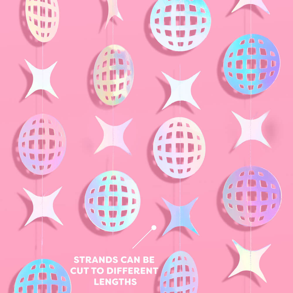 Shimmer Disco Garland - iridescent foil backdrop - Bonjour Fête 