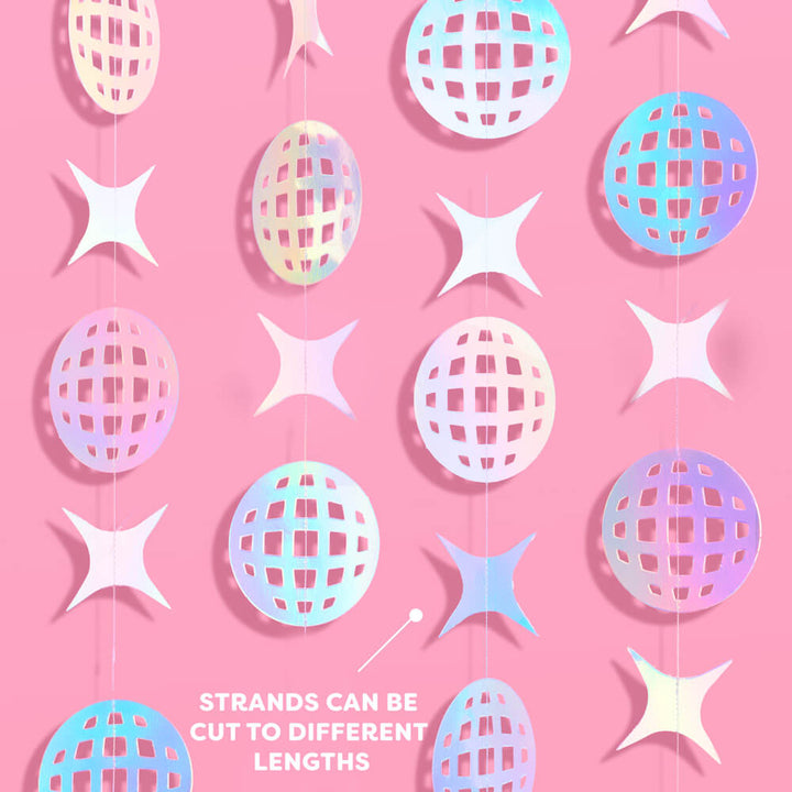Shimmer Disco Garland - iridescent foil backdrop - Bonjour Fête 