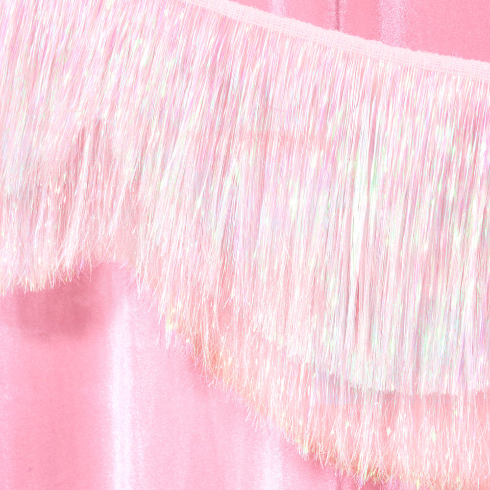 Iridescent Scallop Fringe - layered tinsel banner xo, Fetti Banners Iridescent Scallop Fringe - layered tinsel banner Bonjour Fete - Party Supplies