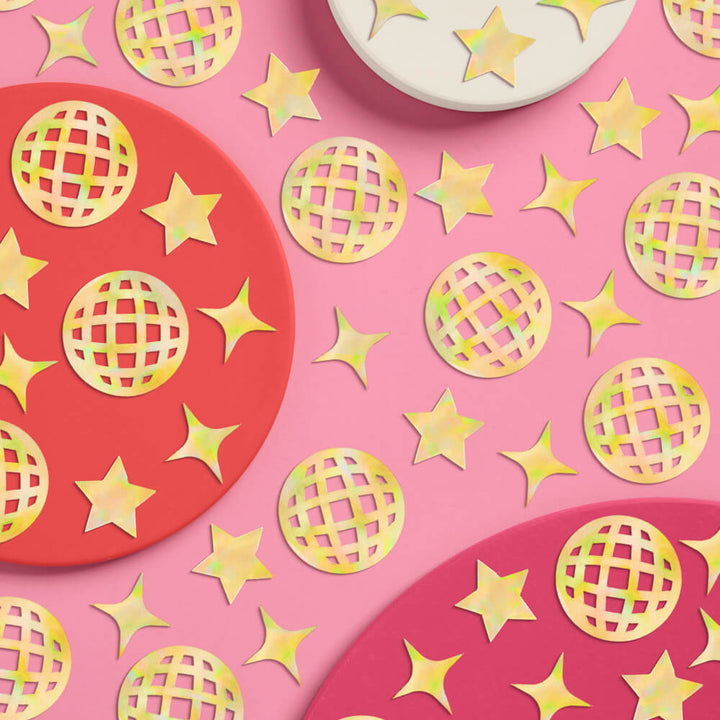 Golden Confetti - 200 pc foil confetti xo, Fetti confetti Golden Confetti - 200 pc foil confetti Bonjour Fete - Party Supplies