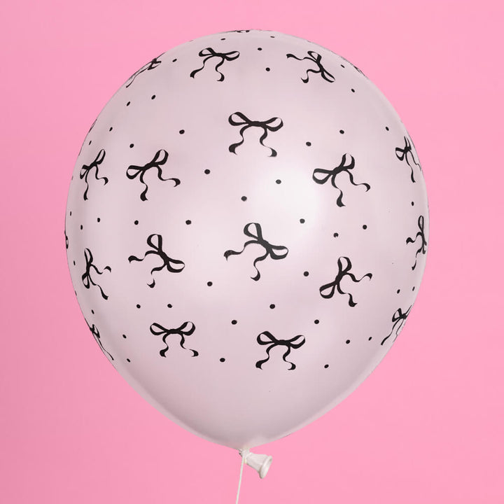 Little Black Bow Pack - 24 latex balloons xo, Fetti Balloons Little Black Bow Pack - 24 latex balloons Bonjour Fete - Party Supplies