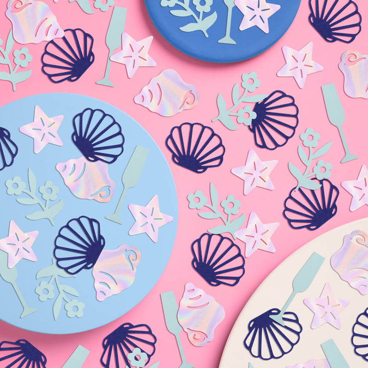 Coastal Confetti - 200 pc foil confetti xo, Fetti confetti Coastal Confetti - 200 pc foil confetti Bonjour Fete - Party Supplies