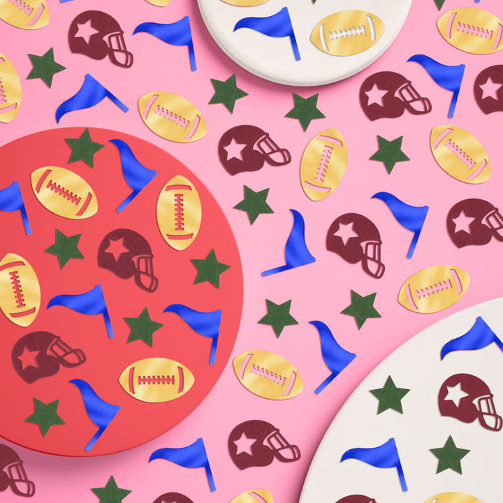 Varsity Confetti - 200 pc foil confetti xo, Fetti confetti Varsity Confetti - 200 pc foil confetti Bonjour Fete - Party Supplies