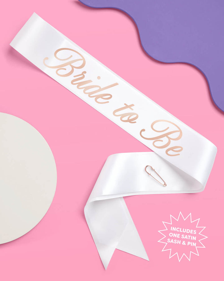 Bride to be veil and sash sold together as the Love in Luxe kit