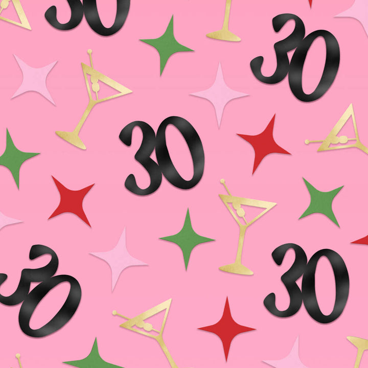 Dirty 30 Confetti - 200 pc foil confetti xo, Fetti confetti Dirty 30 Confetti - 200 pc foil confetti Bonjour Fete - Party Supplies