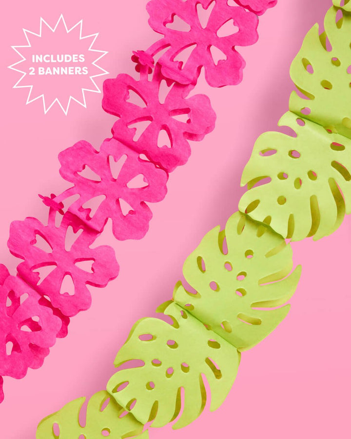 Tropical Bird & Hibiscus Party Banner Set