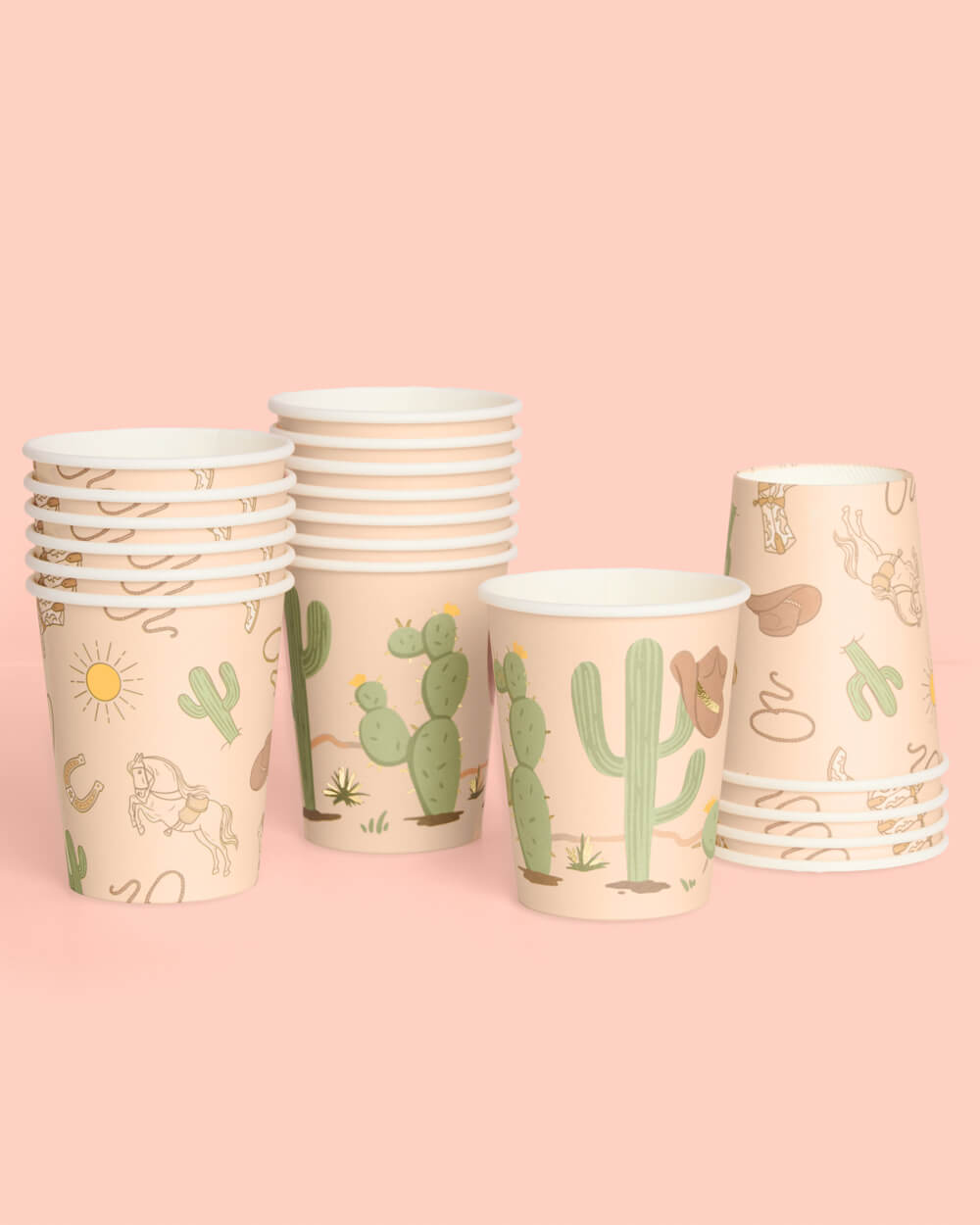 Wild Wild West Gold Foil Cowboy Cups