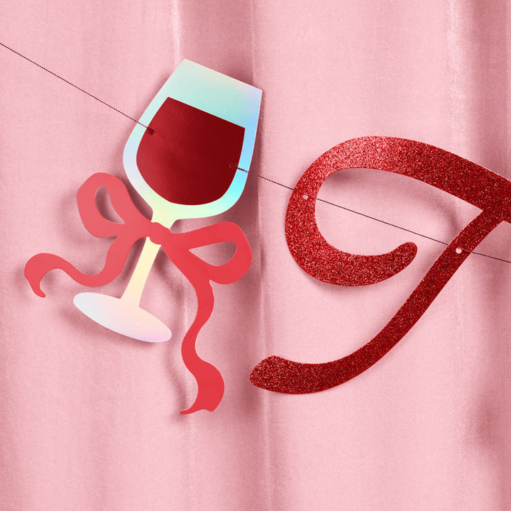 That's Amore Banner - red glitter banner xo, Fetti xo, Fetti Collective That's Amore Banner - red glitter banner Bonjour Fete - Party Supplies