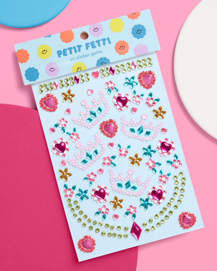 Princess Face Gems - Crown & Heart Set