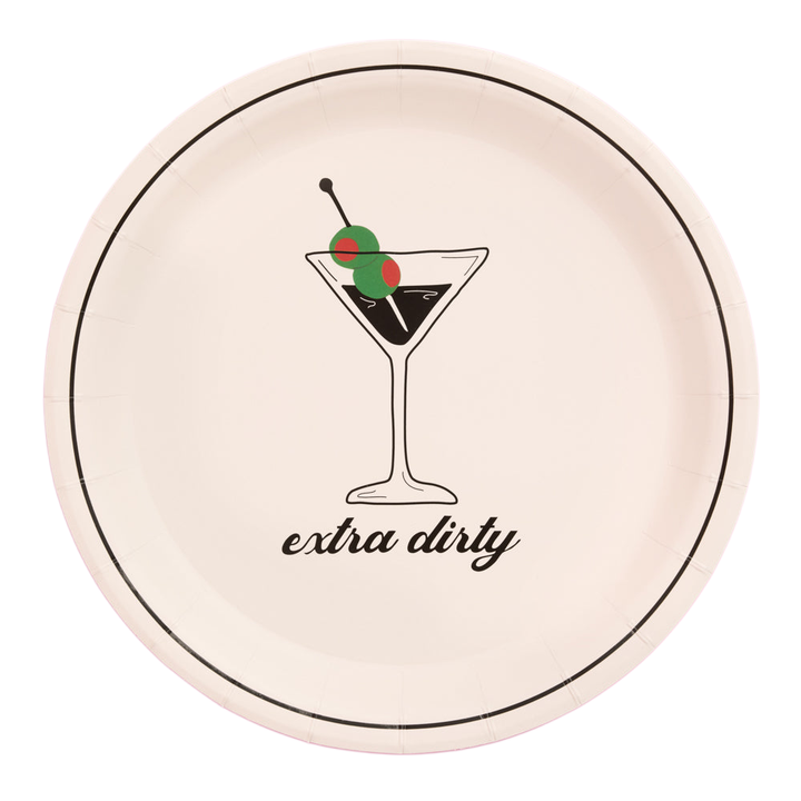 Extra Dirty Plate Set - 32 paper plates, 2 sizes xo, Fetti xo, Fetti Collective Extra Dirty Plate Set - 32 paper plates, 2 sizes Bonjour Fete - Party Supplies