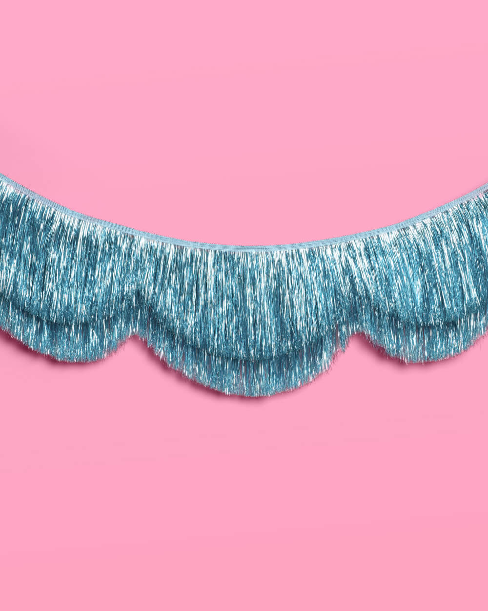 Blue Scallop Fringe Banner - iridescent banner - Bonjour Fête 
