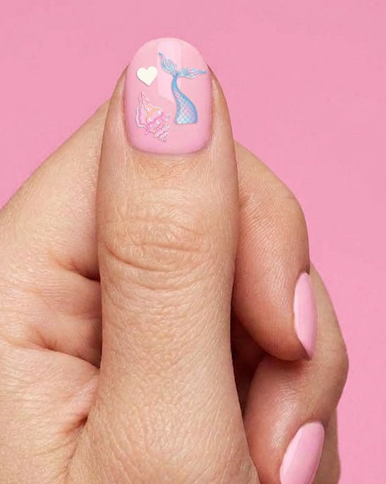 Pearlescent Mermaid Nail Stickers