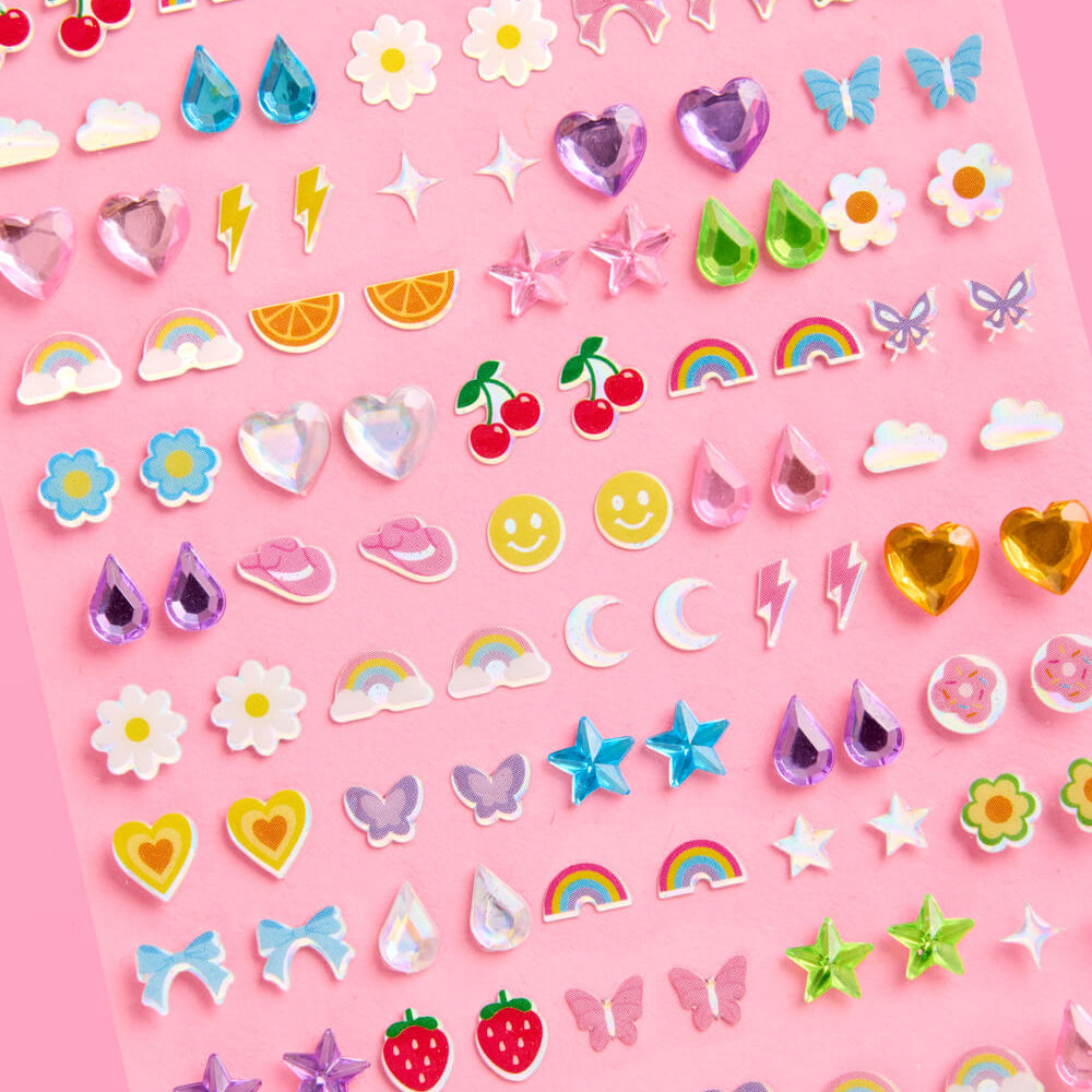 Rainbow Stick On Earrings