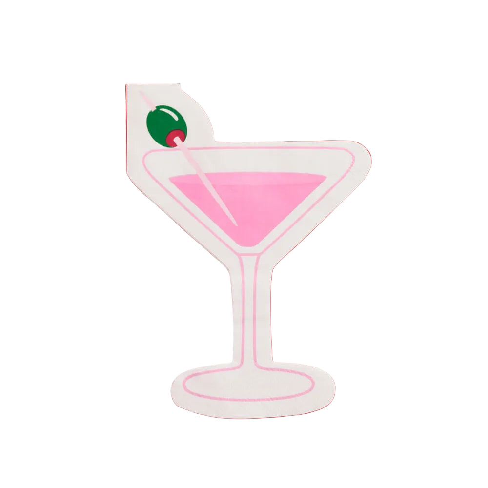 Pink Martini Napkins - 25 paper napkins xo, Fetti napkins Pink Martini Napkins - 25 paper napkins Bonjour Fete - Party Supplies