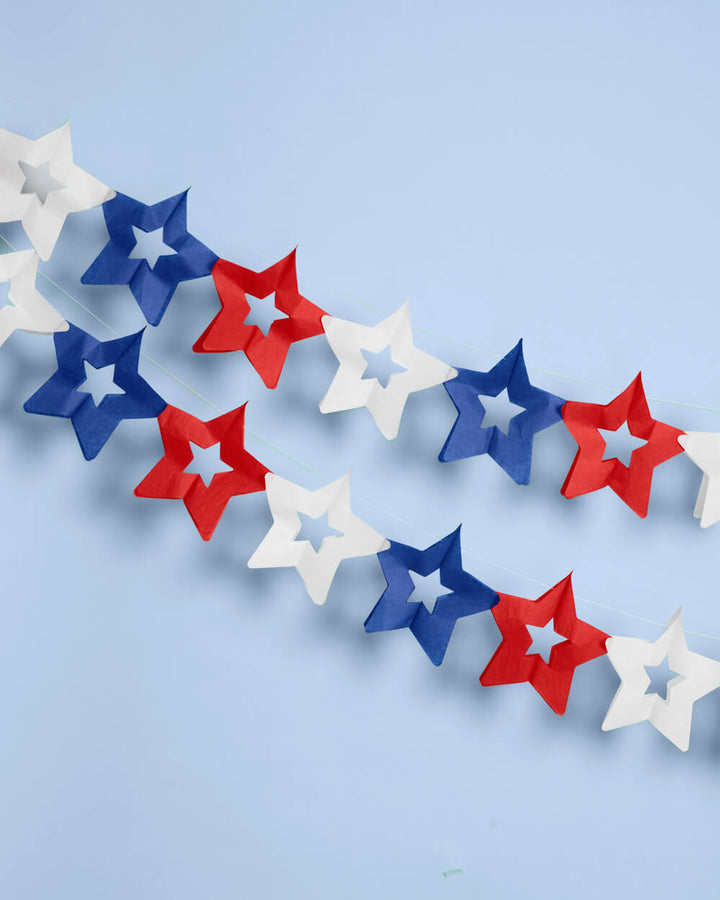 Star Spangled Paper Star Banners, Set of 2