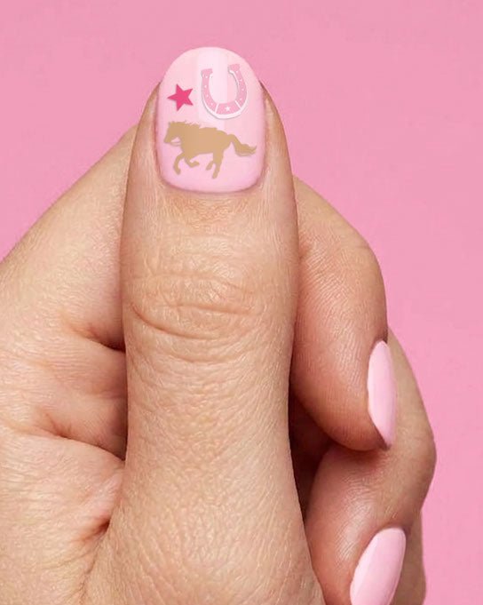 Pink Cowgirl Nail Stickers