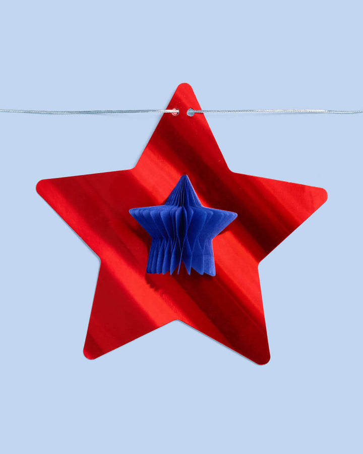 Red, White & Blue 3D Foil Star Banner