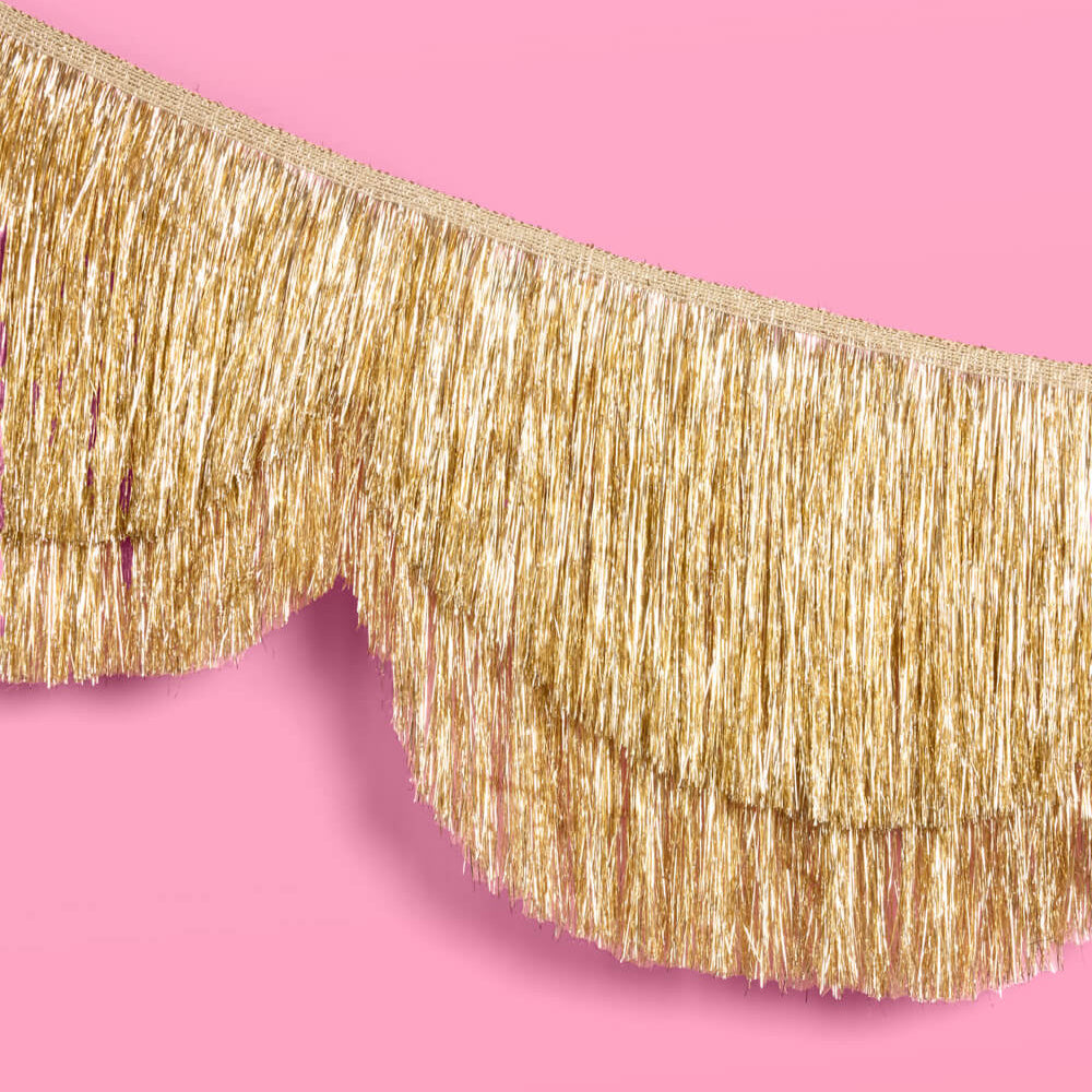 Stay Golden Fringe - scalloped banner xo, Fetti xo, Fetti Collective Stay Golden Fringe - scalloped banner Bonjour Fete - Party Supplies