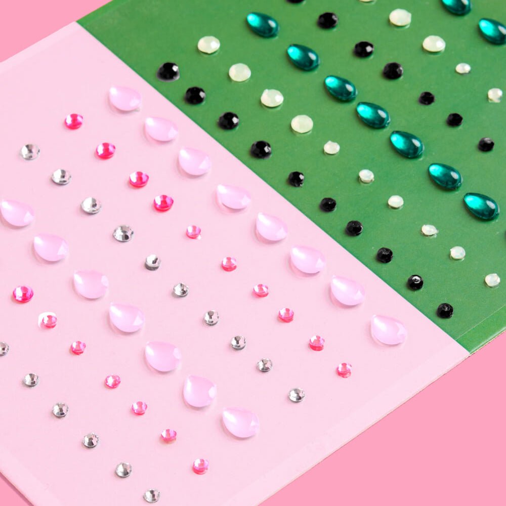 Emerald City Gem Set - 112 adhesive face gems xo, Fetti xo, Fetti Collective Emerald City Gem Set - 112 adhesive face gems Bonjour Fete - Party Supplies
