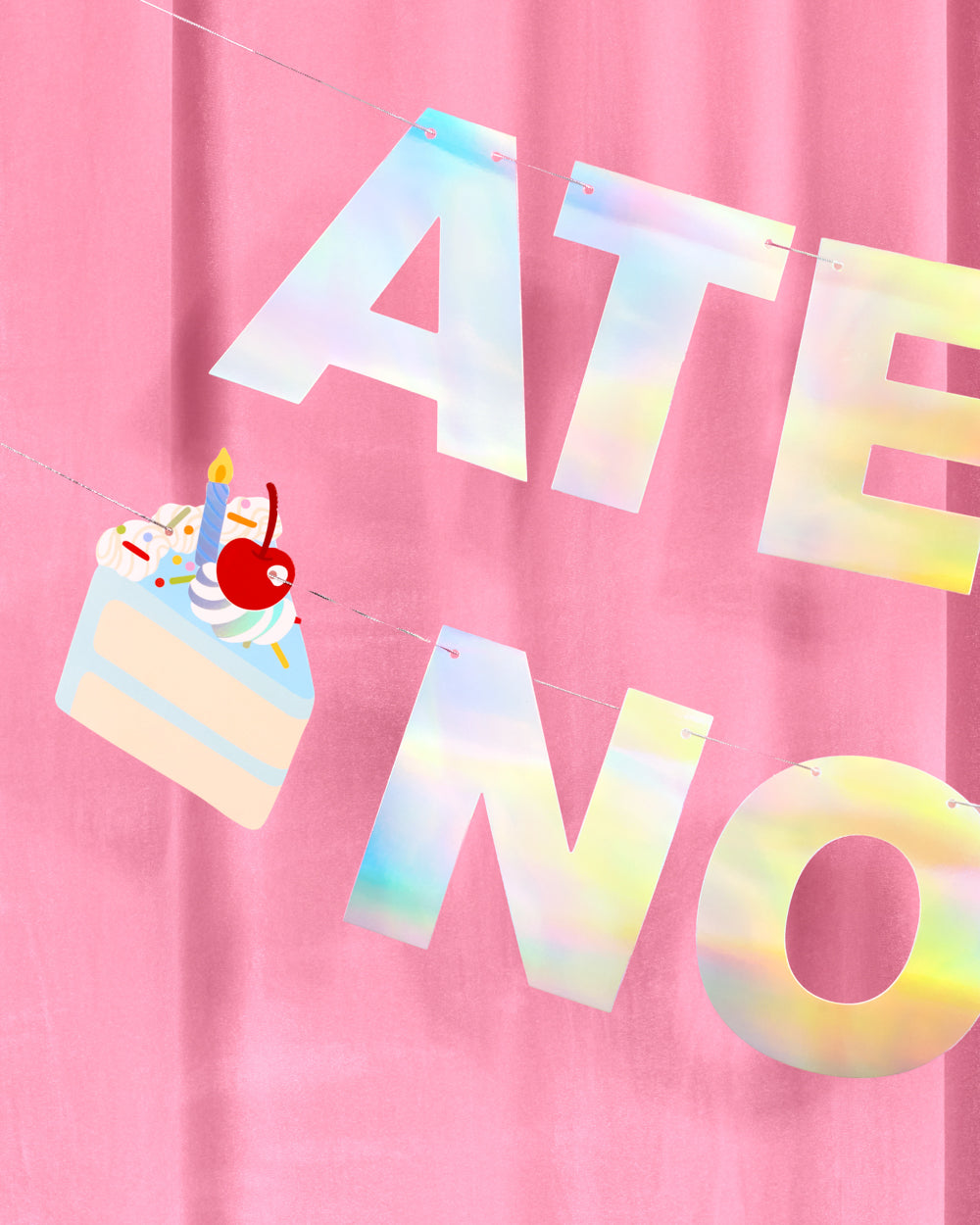No Crumbs 🎂 Banner - pre-strung banner xo, Fetti Banners No Crumbs 🎂 Banner - pre-strung banner Bonjour Fete - Party Supplies