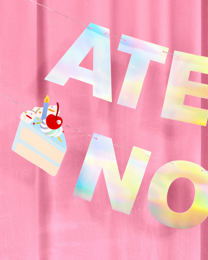 No Crumbs 🎂 Banner - pre-strung banner xo, Fetti Banners No Crumbs 🎂 Banner - pre-strung banner Bonjour Fete - Party Supplies