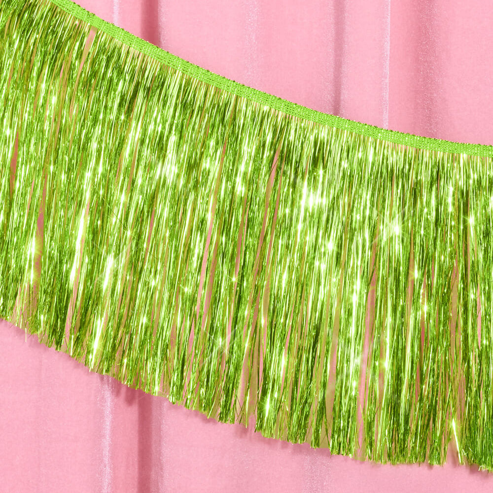 Limelight Fringe - lime green foil banner xo, Fetti xo, Fetti Collective Limelight Fringe - lime green foil banner Bonjour Fete - Party Supplies