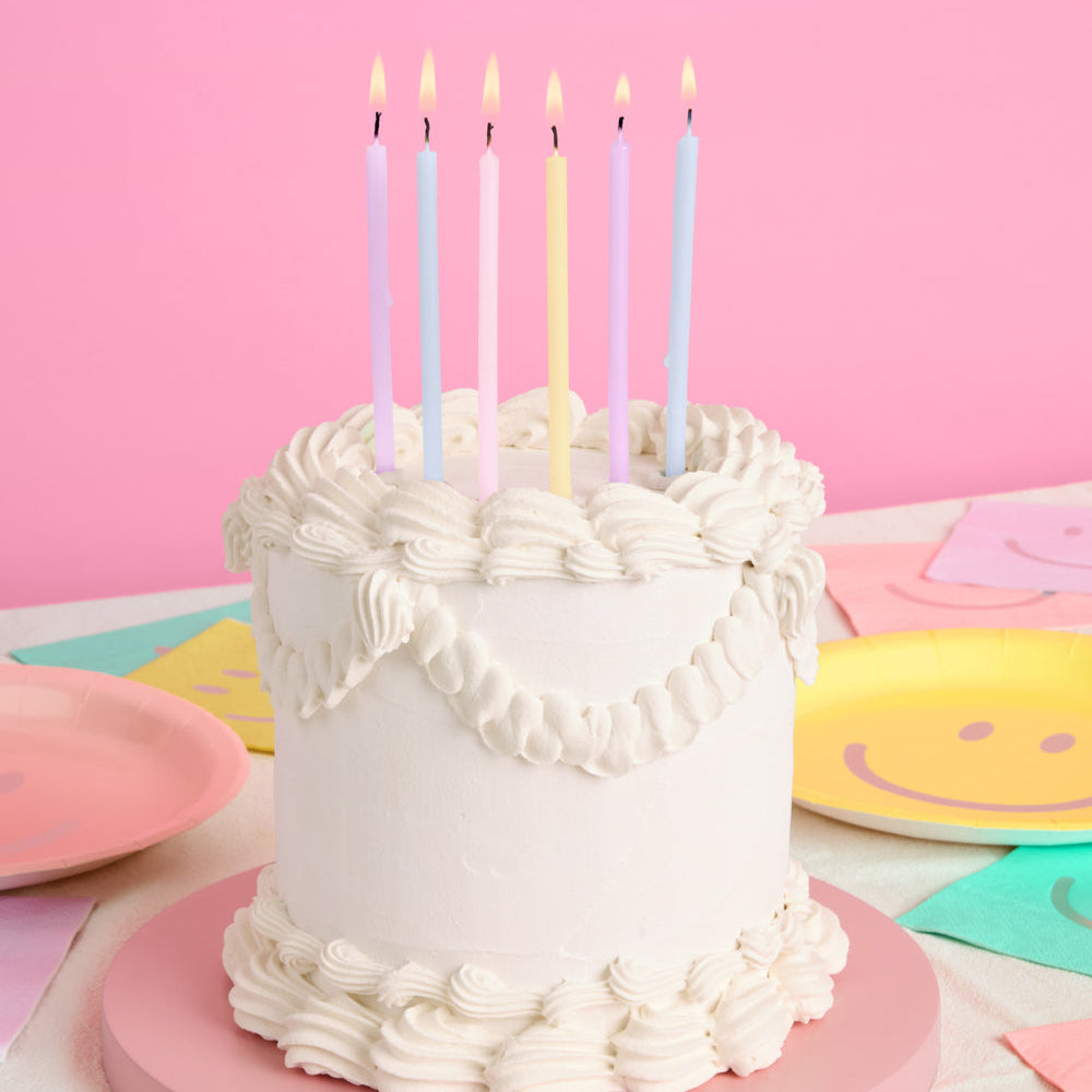 Pastel Skinny Birthday Candles