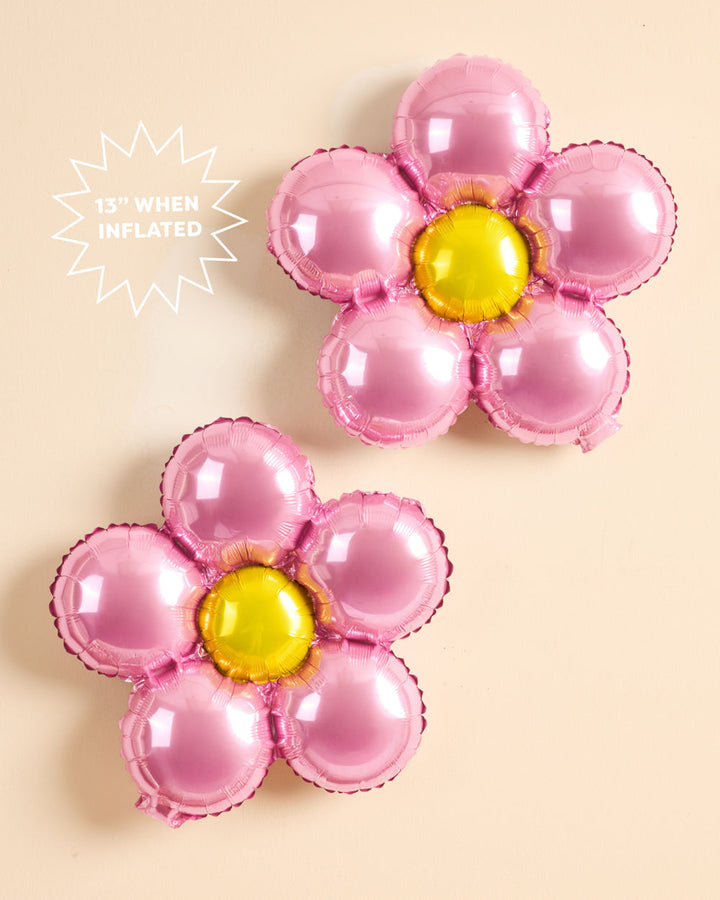 Flower foil balloon close up