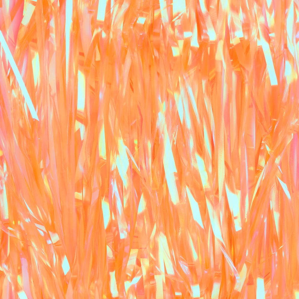Orange Fringe Curtain Backdrop - iridescent foil banner xo, Fetti foil curtain Orange Fringe Curtain Backdrop - iridescent foil banner Bonjour Fete - Party Supplies