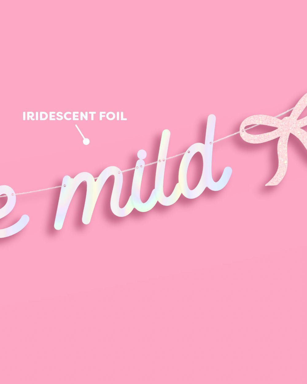 Girls Gone Mild Banner - iridescent foil banner