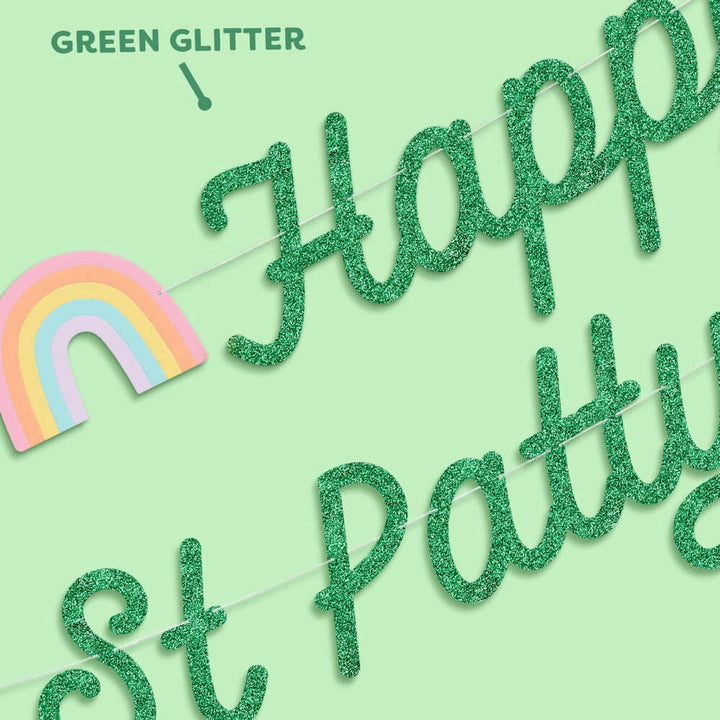 Happy St. Patty's Day Banner - 3D glitter banner xo, Fetti xo, Fetti Collective Happy St. Patty's Day Banner - 3D glitter banner Bonjour Fete - Party Supplies