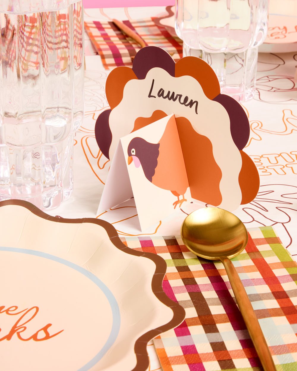 Turkey Time Place Cards - set of 12