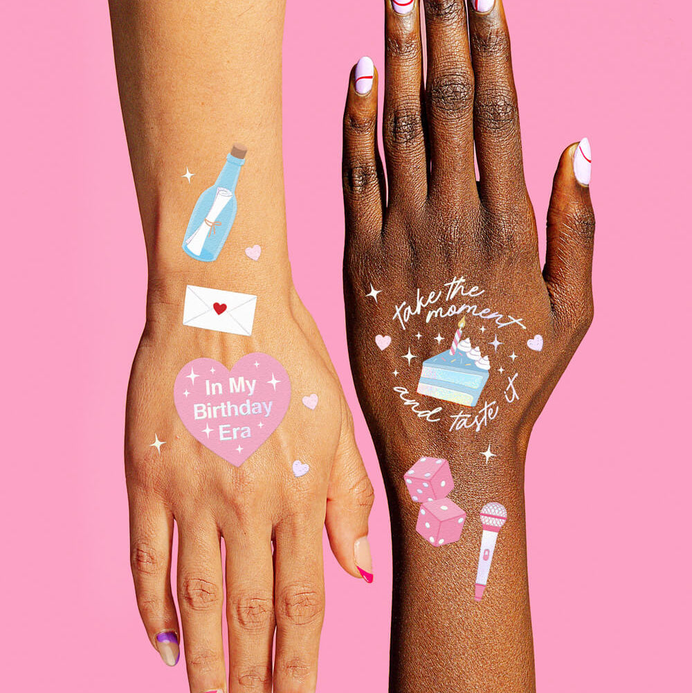 Birthday Era Tats - 50 temporary tattoos xo, Fetti xo, Fetti Collective Birthday Era Tats - 50 temporary tattoos Bonjour Fete - Party Supplies