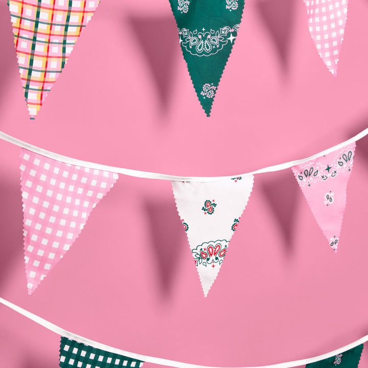 Camp Bunting Banner - gingham garland xo, Fetti Banners Camp Bunting Banner - gingham garland Bonjour Fete - Party Supplies