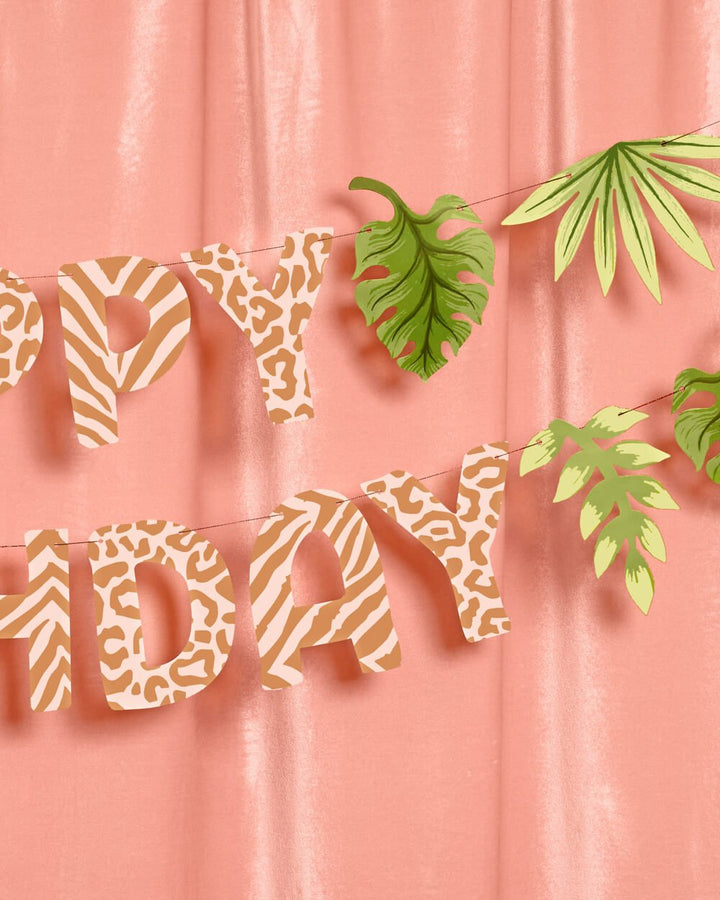 Safari Happy Birthday Banner