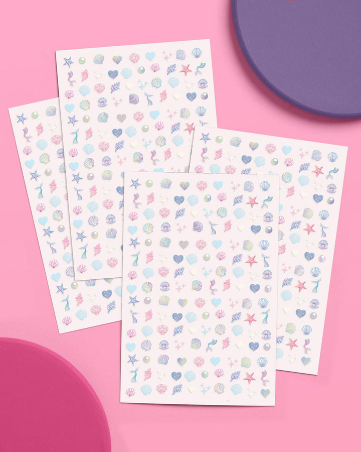Pearlescent Mermaid Nail Stickers