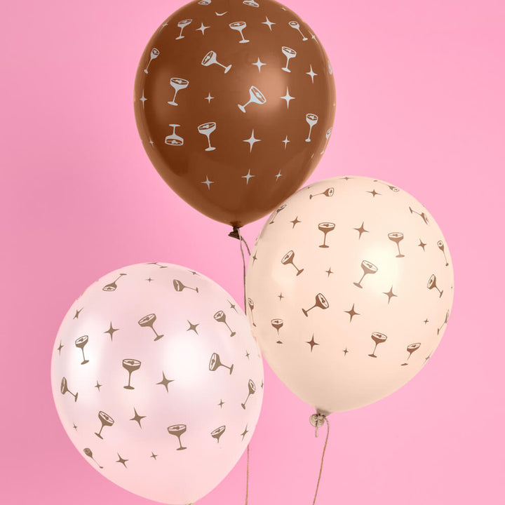 Espresso Martini Pack - 24 latex balloons xo, Fetti balloons Espresso Martini Pack - 24 latex balloons Bonjour Fete - Party Supplies