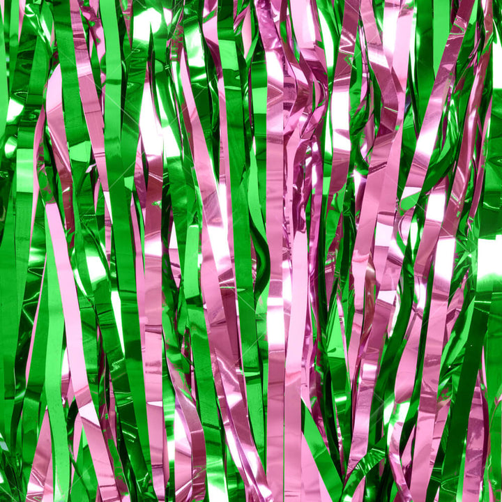 Pink + Green Curtain - pink + green foil curtain xo, Fetti xo, Fetti Collective Pink + Green Curtain - pink + green foil curtain Bonjour Fete - Party Supplies
