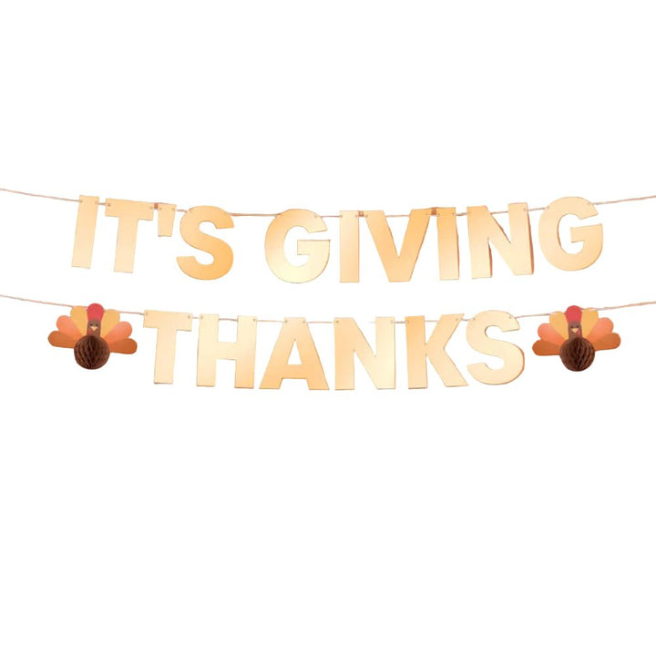it's giving thanks friendsgiving banner garland decoration