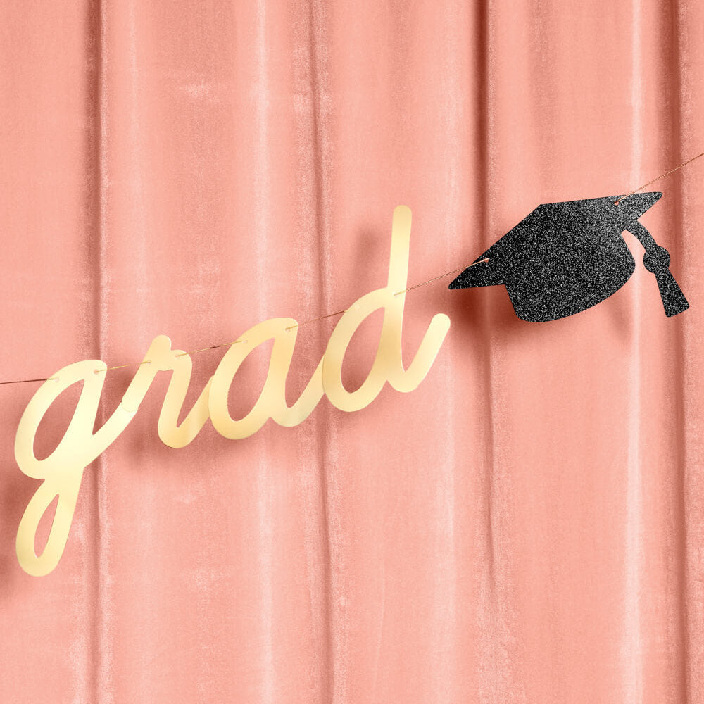 Congrats Grad Banner - two piece banner xo, Fetti xo, Fetti Collective Congrats Grad Banner - two piece banner Bonjour Fete - Party Supplies