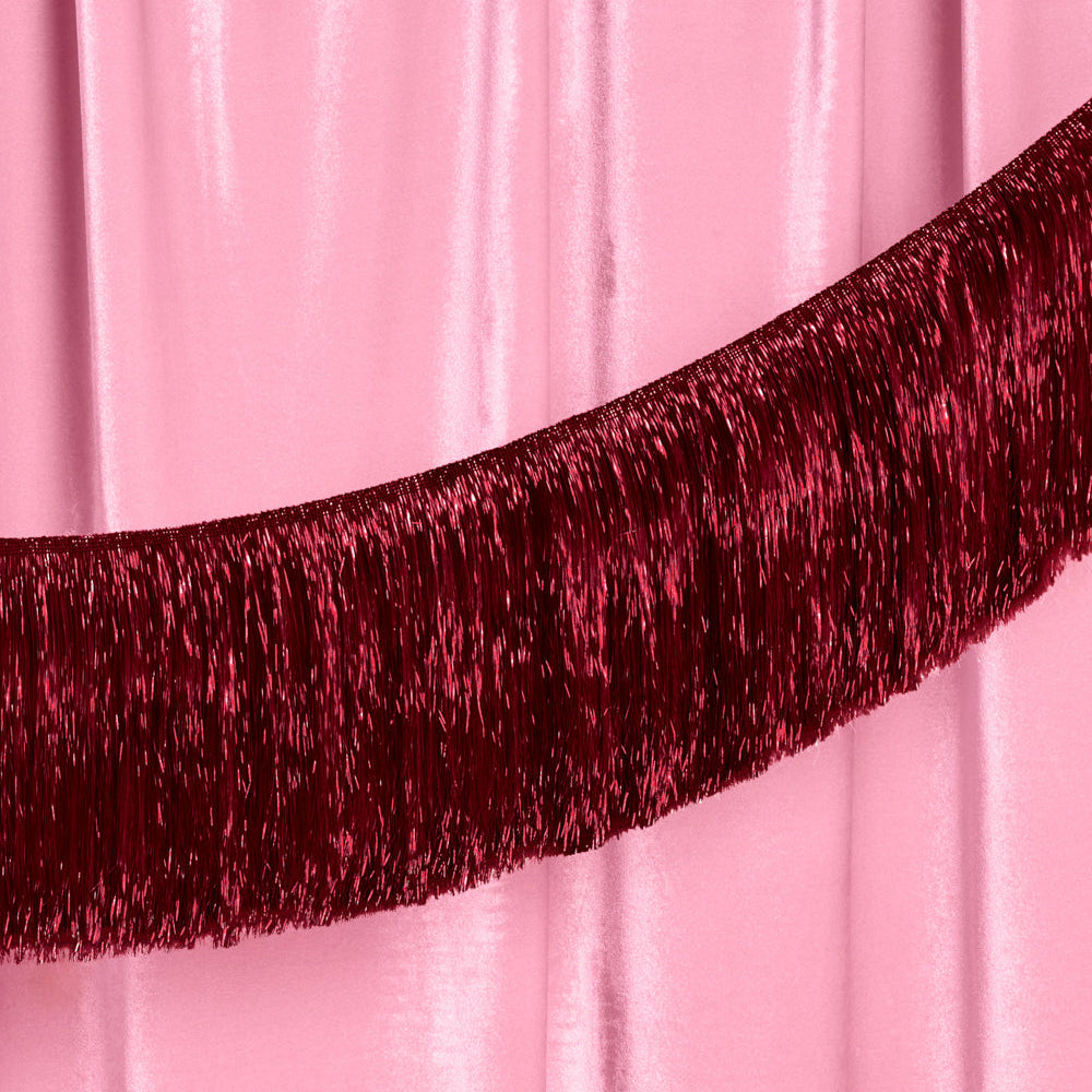 Merlot Fringe - maroon fringe banner xo, Fetti Banners Merlot Fringe - maroon fringe banner Bonjour Fete - Party Supplies