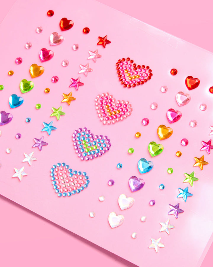 Rainbow Face Gems - Heart & Star Set