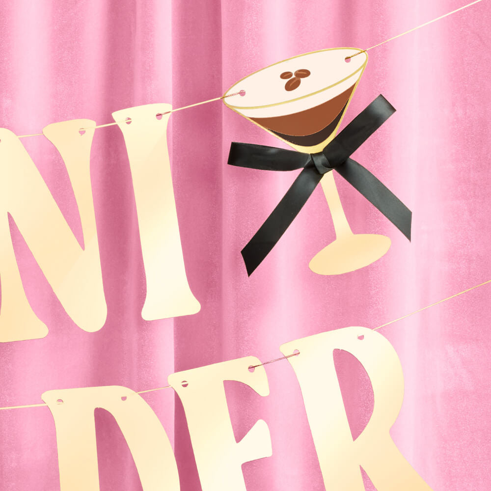 Espresso Tini Bit Older Banner - gold foil banner xo, Fetti Banners Espresso Tini Bit Older Banner - gold foil banner Bonjour Fete - Party Supplies