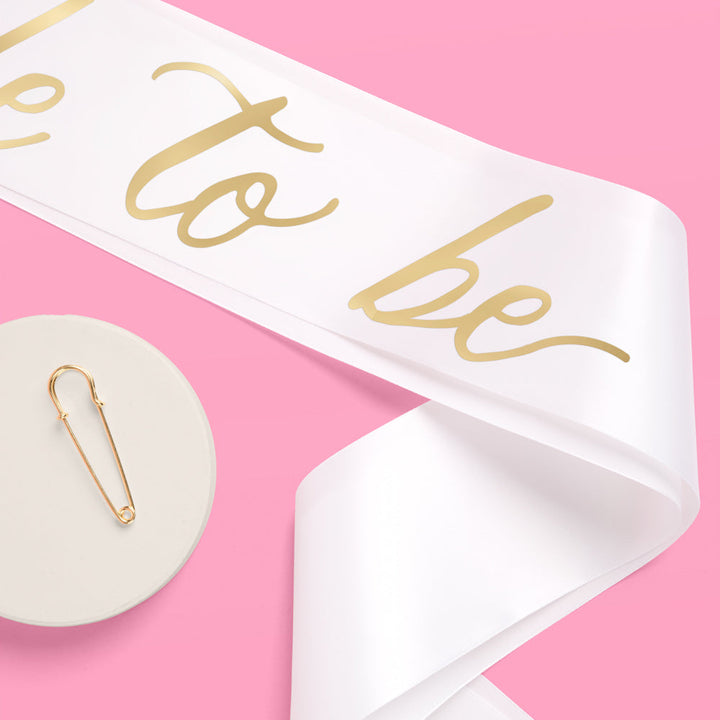 Classic Bride Sash - white satin sash xo, Fetti sash Classic Bride Sash - white satin sash Bonjour Fete - Party Supplies