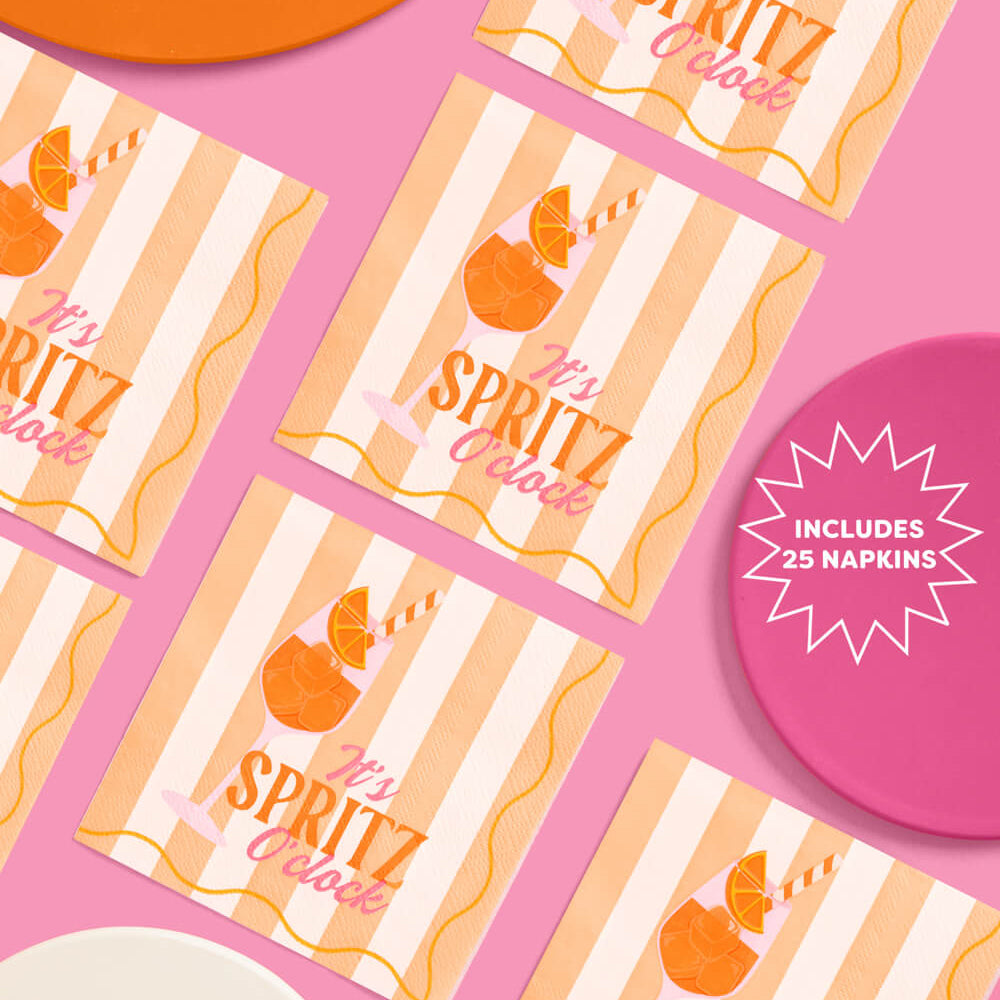 Spritz Napkins - 25 paper cocktail napkins - Bonjour Fête 