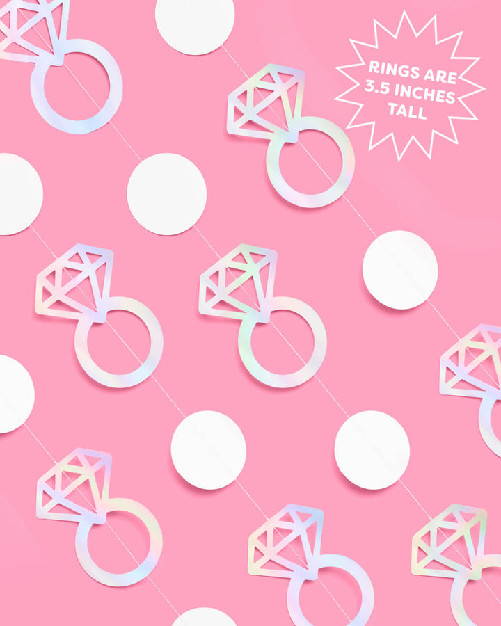 Engaged Era Garland - iridescent foil backdrop
