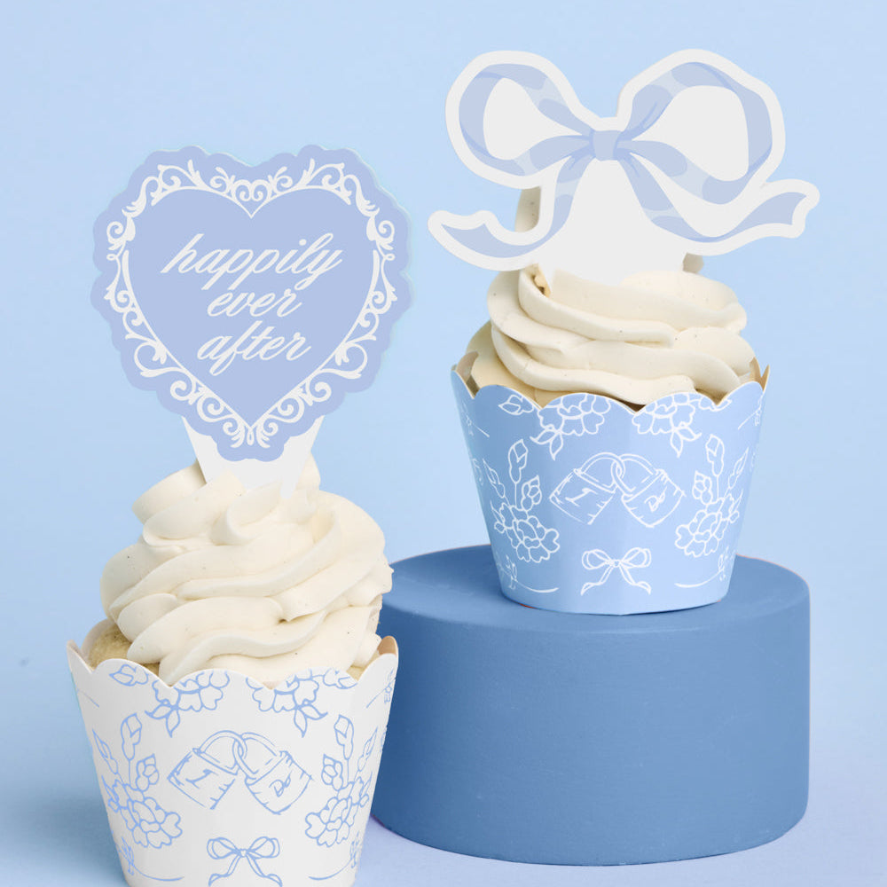 Happily Ever After Toppers - 24 wrappers + toppers xo, Fetti xo, Fetti Collective Happily Ever After Toppers - 24 wrappers + toppers Bonjour Fete - Party Supplies